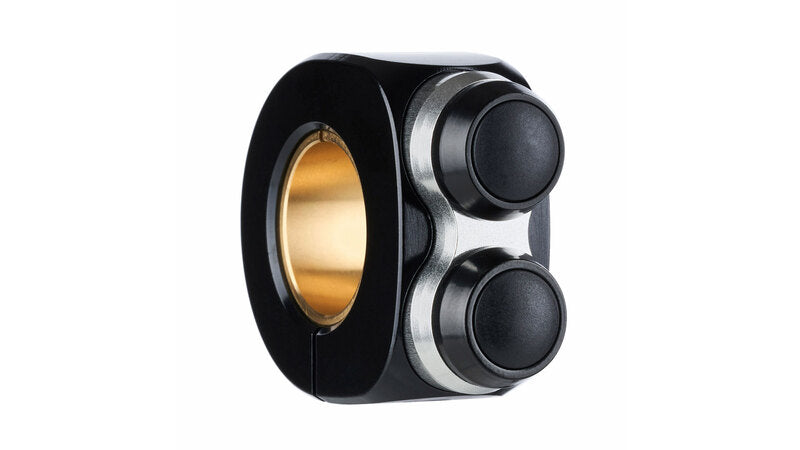 MOTOGADGET mo.switch basic Tasterarmatur, 2 Taster Schwarz/Silber