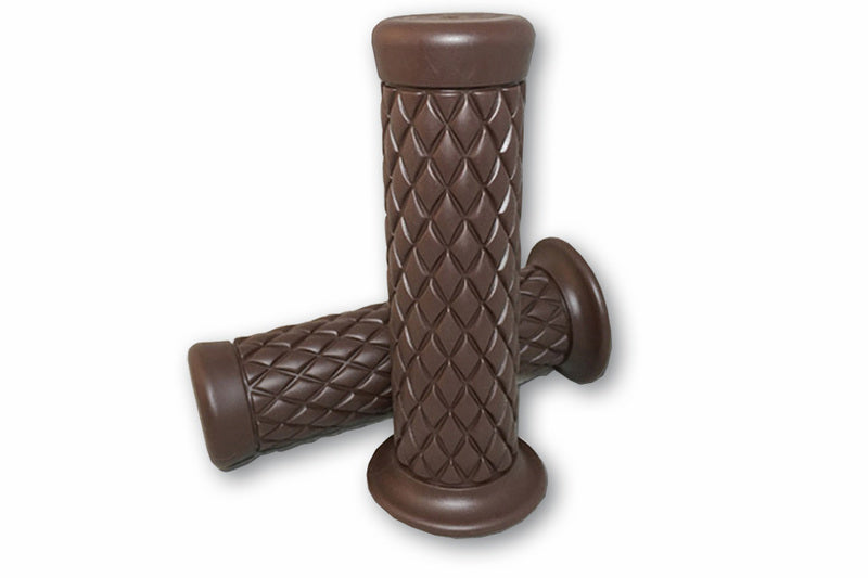 SHIN YO Custom Diamond Style Lenkergriffe 1 Zoll dunkelbraun Paar