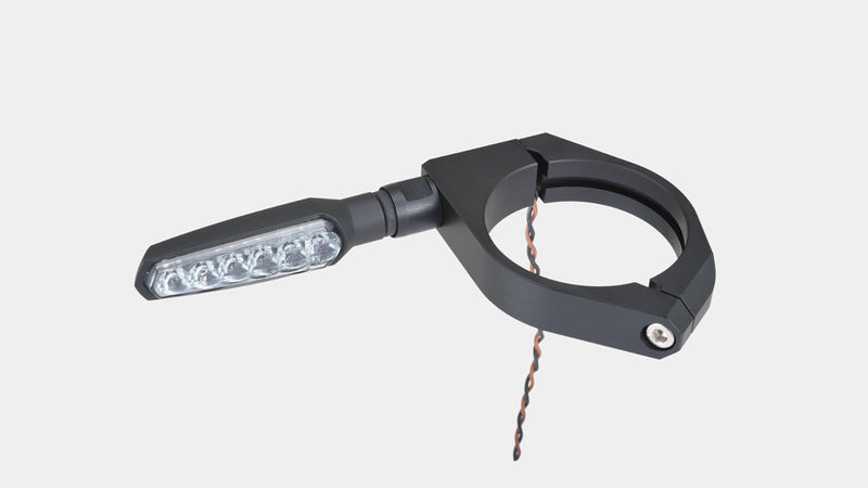 DAYTONA Gabelschellensatz mit Blinkerhalter Aluminium schwarz 35 mm