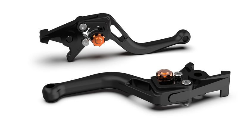 LSL Bremshebel BOW R67R, kurz,schwarz perlgestrahlt/orange