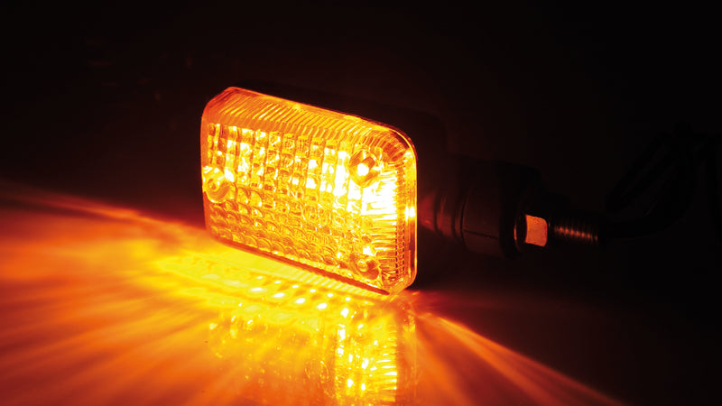HIGHSIDER smart Mini-Blinker, schwarz, Glas gelb