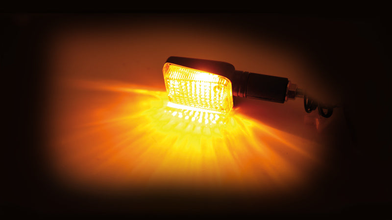 HIGHSIDER smart Mini-Blinker, schwarz, Glas gelb