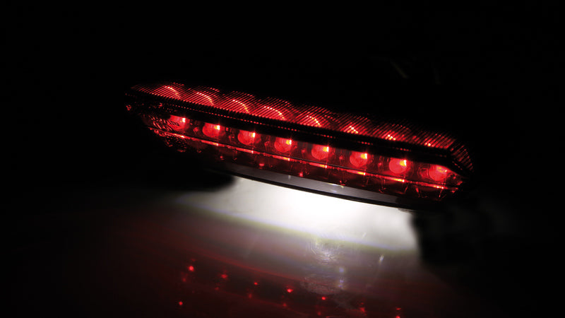 HIGHSIDER smart BOSTON LED Rücklicht, schwarze Basisplatte, getöntes Glas