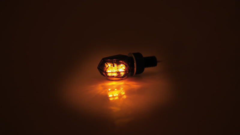 HIGHSIDER smart LED-Blinker TINY, schwarz, getöntes Glas