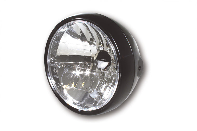 HIGHSIDER smart Scheinwerfer, 6 1/2 Zoll Metallgehäuse schwarz seidenmatt, mit Standlicht