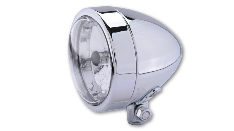 HIGHSIDER smart Chromscheinwerfer BULLET, untere Befestigung, Fernlicht H4
