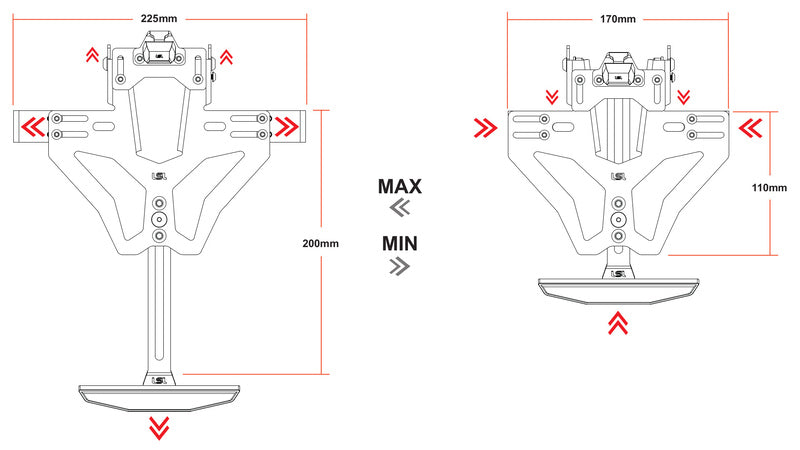 LSL MANTIS-RS PRO für Honda CBR 600 RR, inkl. Kennzeichenbeleuchtung