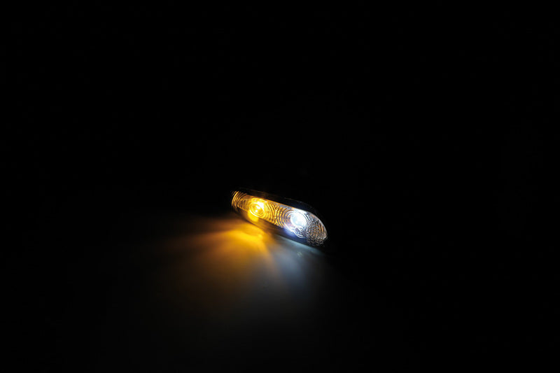 KOSO LED-Blinker/FPL. INFINITY, Schwarz, getöntes Glas