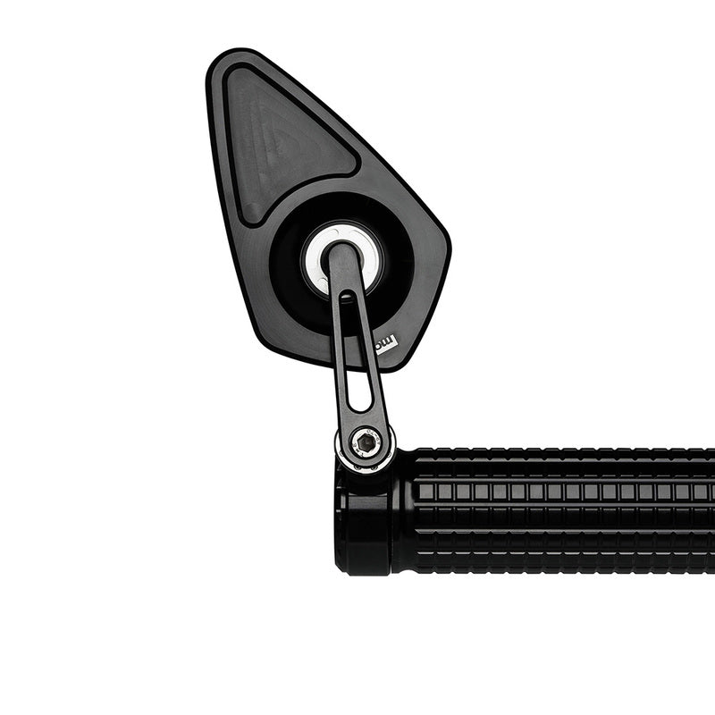 MOTOGADGET Mo.View Blade Flip, glasloser Spiegel, Raute, Gitterpositionen, Schwarz, kein E-Prüfzeichen