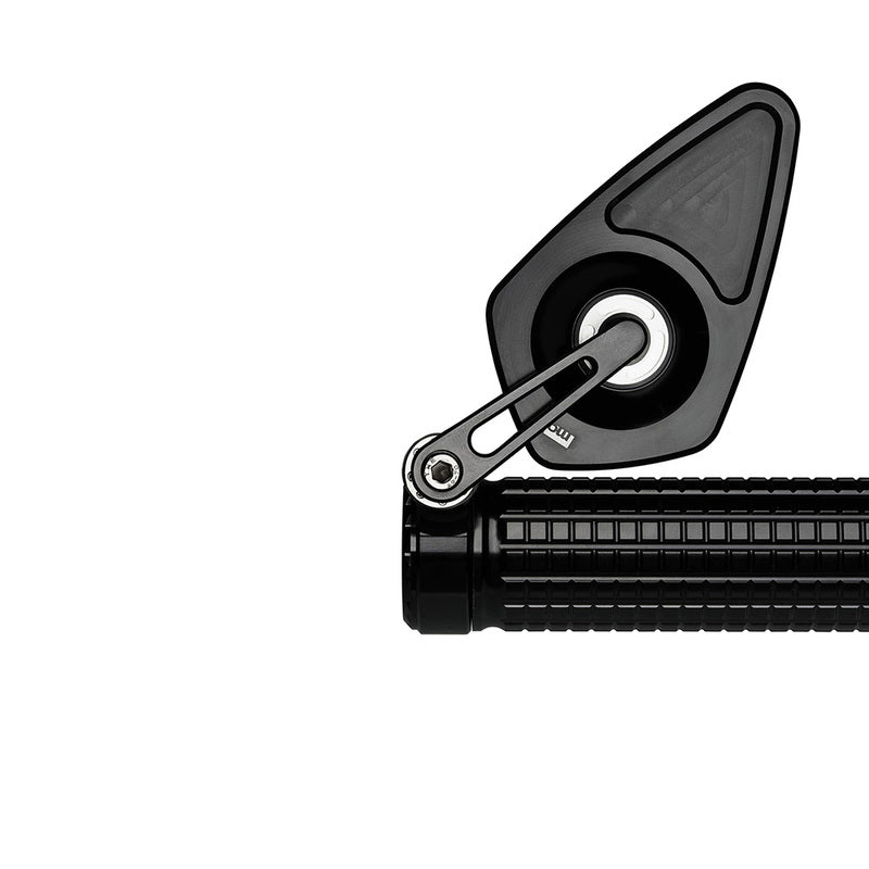 MOTOGADGET Mo.View Blade Flip, glasloser Spiegel, Raute, Gitterpositionen, Schwarz, kein E-Prüfzeichen