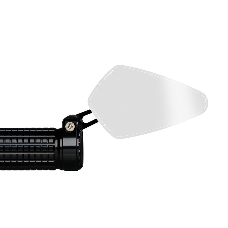MOTOGADGET Mo.View Blade Flip, glasloser Spiegel, Raute, Gitterpositionen, Schwarz, kein E-Prüfzeichen
