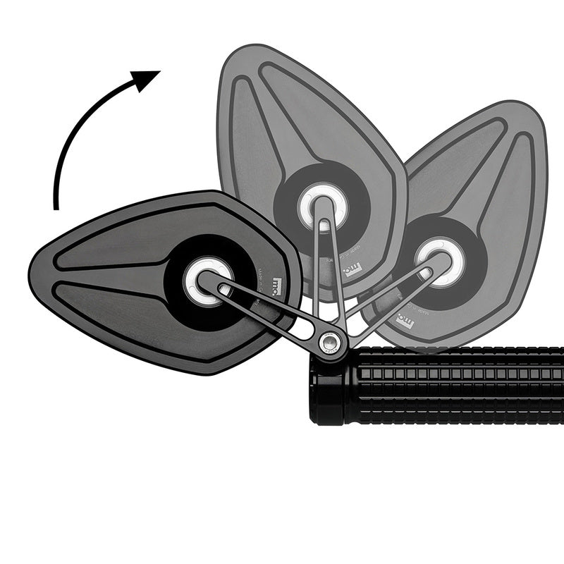 MOTOGADGET Mo.View Sport 60 Flip, Lenkerendenspiegel für 7/8- und 1-Zoll-Lenker