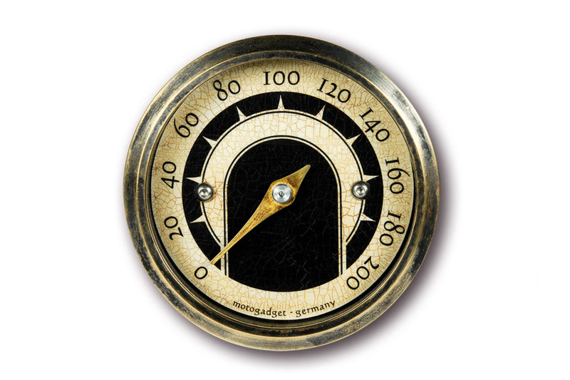 MOTOGADGET Analog Tacho mst vintage, mit Messingring