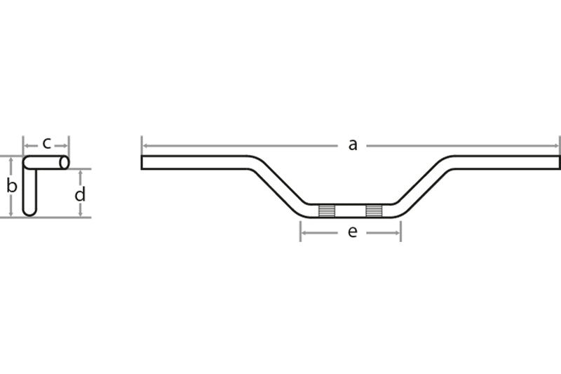 FEHLING Lenker - Superbike, 810 mm breit, 1 Zoll, schwarz