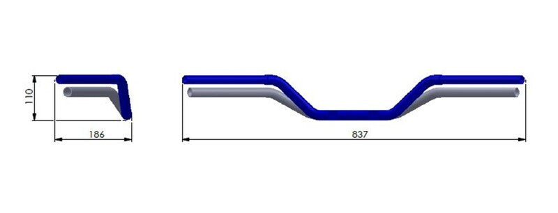 HIGHSIDER pro Stahllenker Flat Track, schwarz