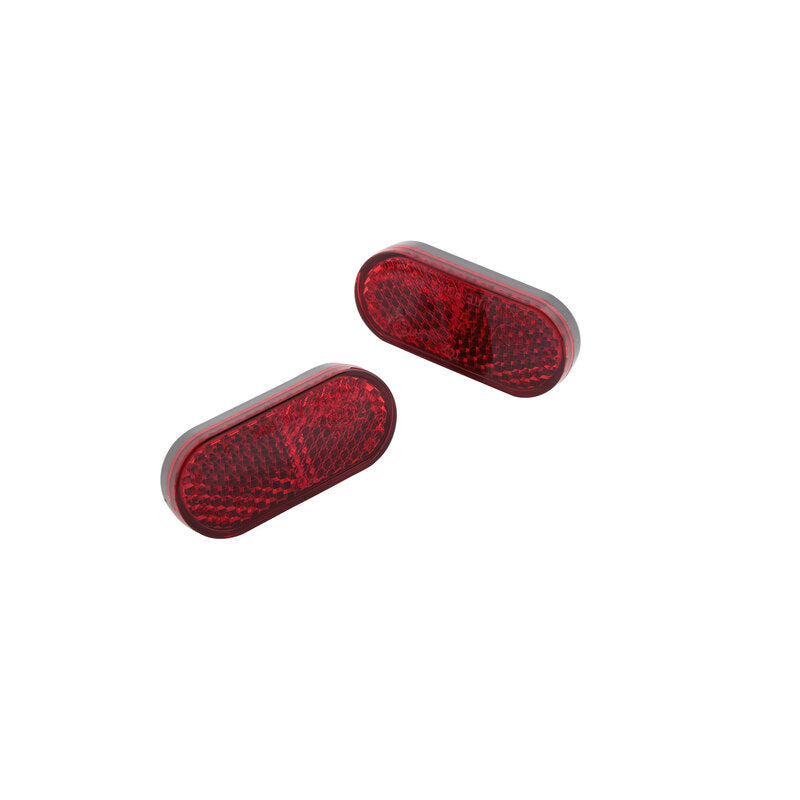 SHIN YO Rückstrahler, rot, abgerundet, M5 Gewindebolzen, 50 x 22 mm