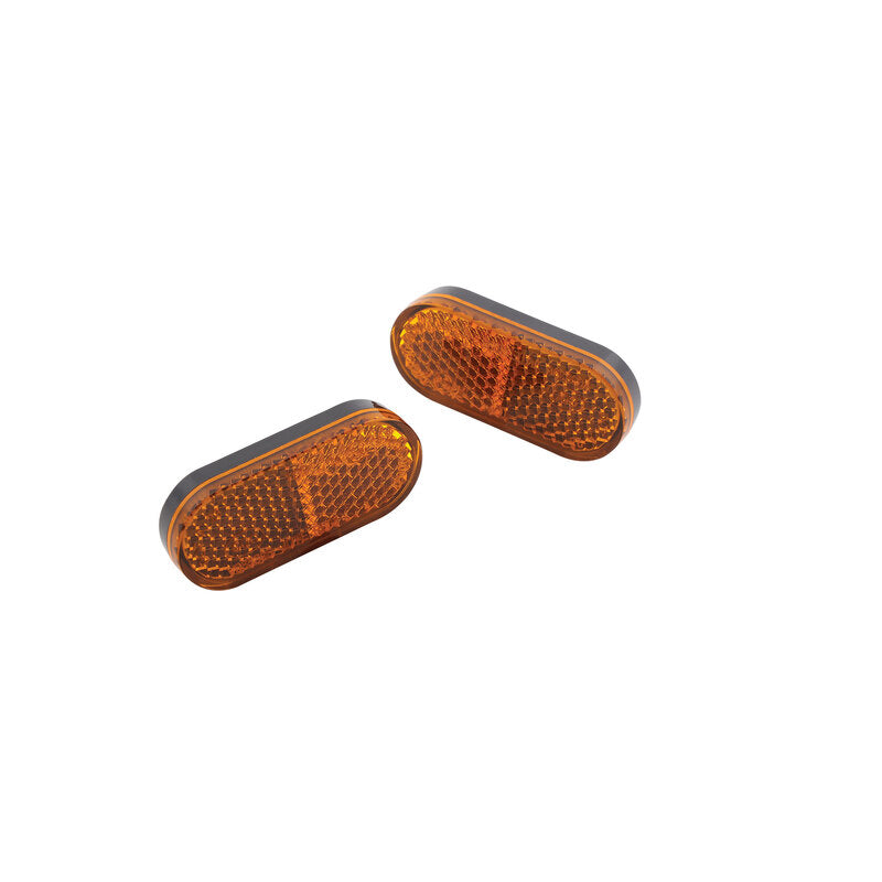 SHIN YO Rückstrahler, bernsteinfarben, abgerundet, mit selbstklebender Folie, 50 x 22 mm
