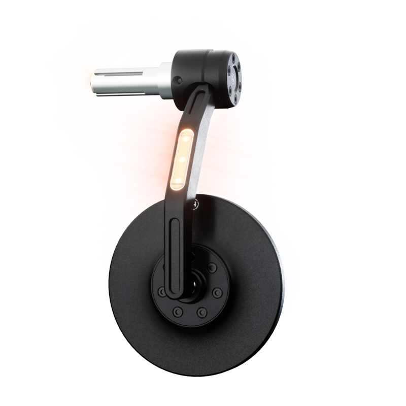 HIGHSIDER Conero Black Edition Lenkerendenspiegel mit LED-Blinker