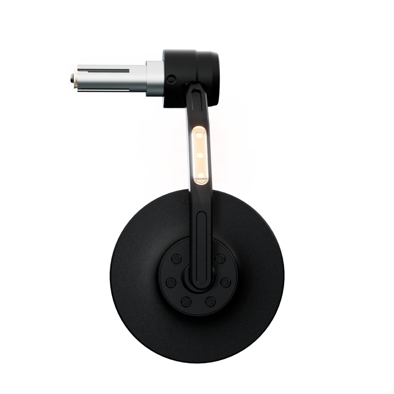 HIGHSIDER Conero Black Edition Lenkerendenspiegel mit LED-Blinker