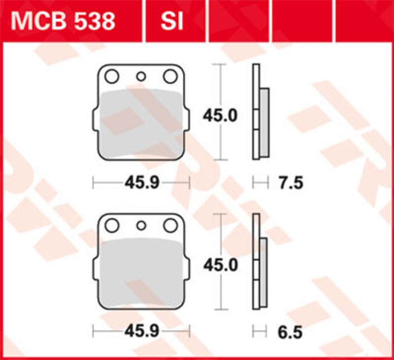 TRW Lucas Bremsbelag MCB538
