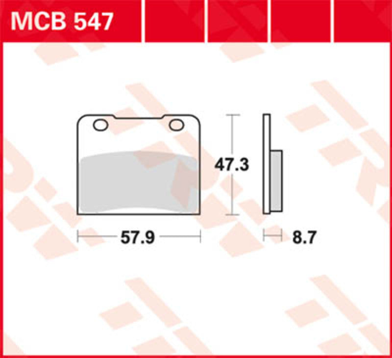 TRW Lucas Bremsbelag MCB547