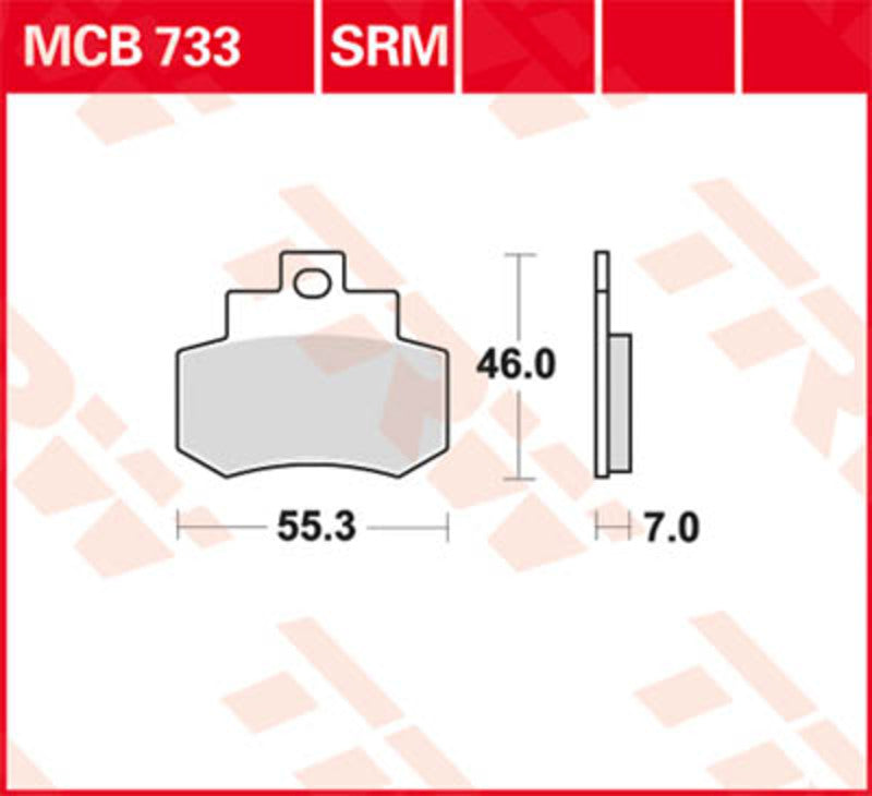 TRW Lucas Bremsbelag MCB733