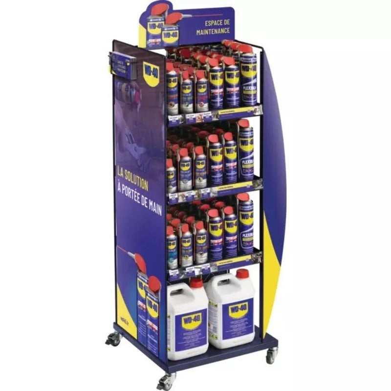 WD-40-Metall-Displayständer auf Rollen (für 108 Einheiten)