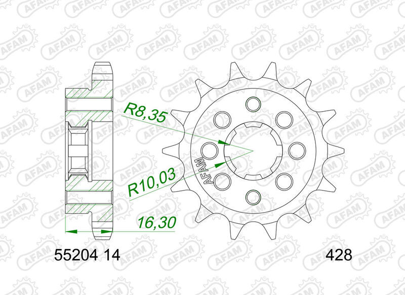 AFAM Standard Stahlritzel vorne 55204 - 428
