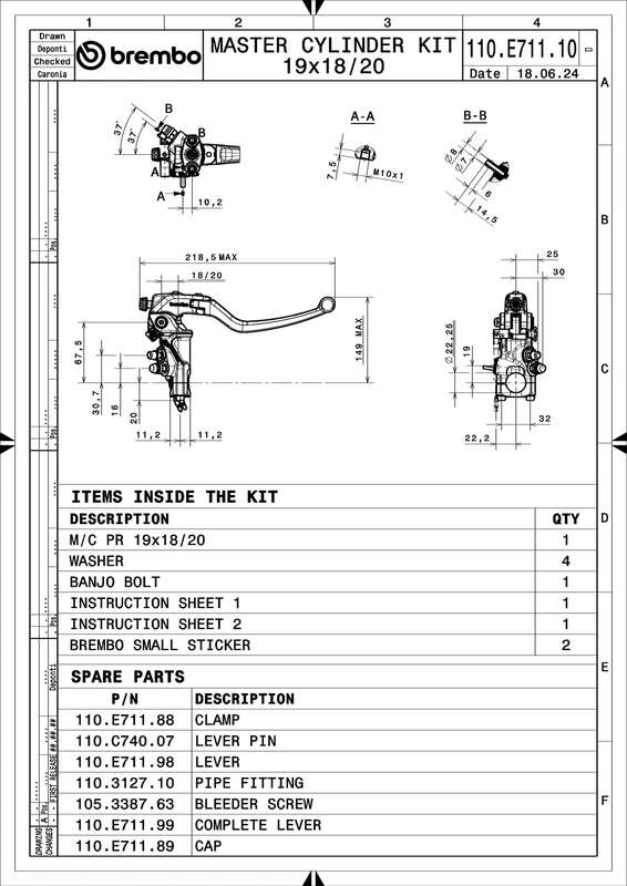 BREMBO Racing 19RCS Corsa Corta RR Radial Hauptbremszylinder