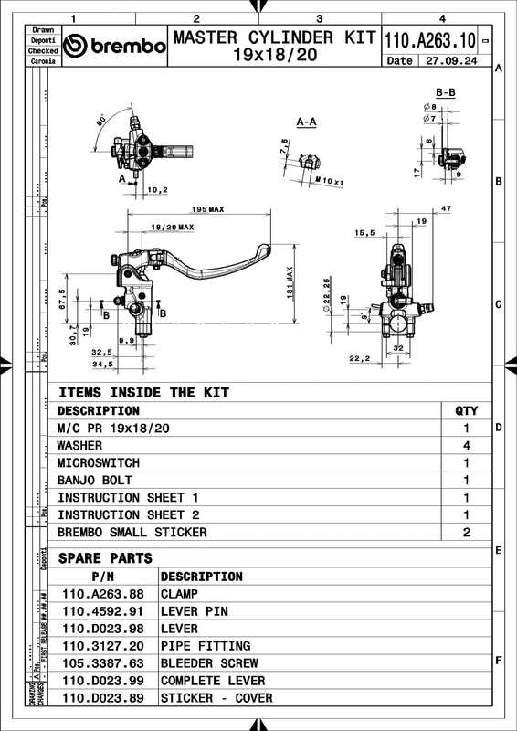 BREMBO UPGRADE Hauptzylinderbremse - Pr19 RCS