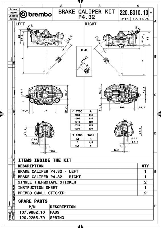 BREMBO Paar GP4RX - 18mm Bremssättel (CNC-gefräst - verchromt) (mit Belägen)