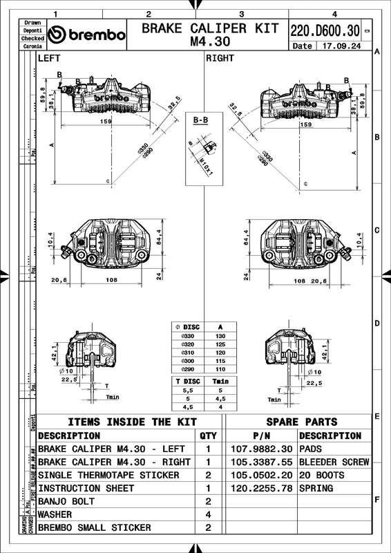 BREMBO Racing 18mm GP4-MS Radial-Bremssattel-Kit