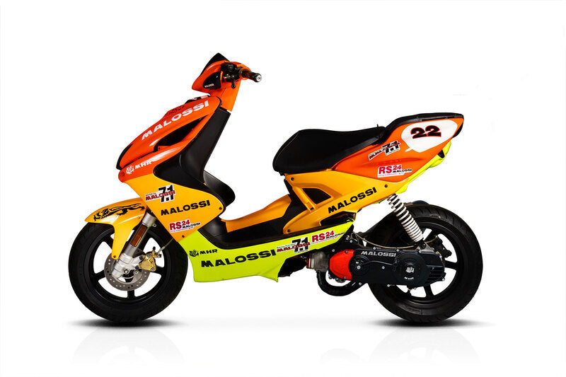 MALOSSI Luftfilterabdeckung komplett für Yamaha und Minarelli Motor mit liegendem Zylinder (inkl. Schrauben)
