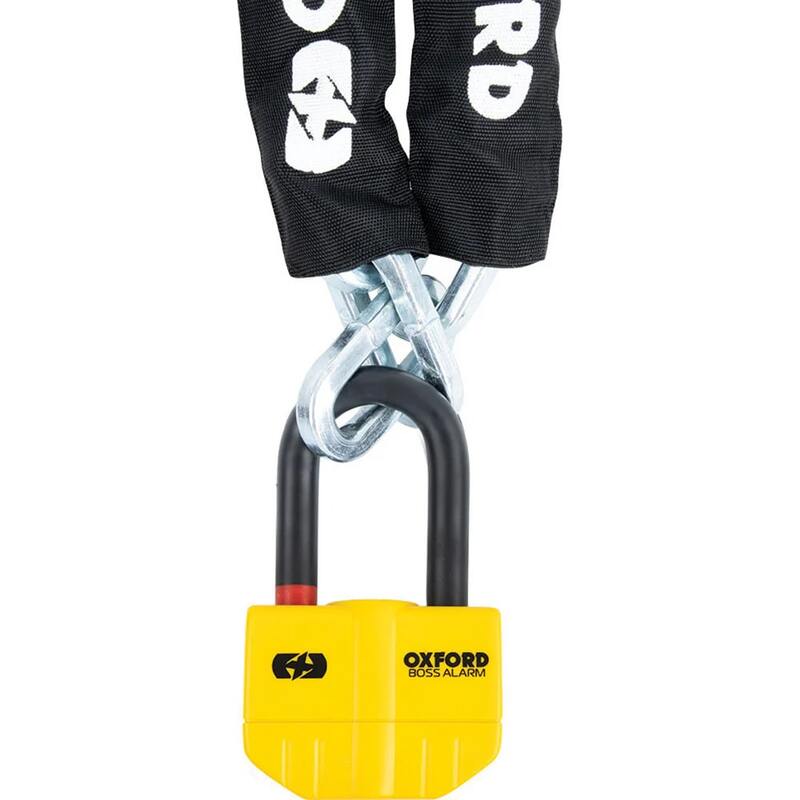 OXFORD Kettenschloss Boss Alarm 14mmx12mm mit 2.0m Kette