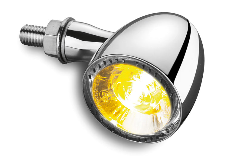 KELLERMANN Bullet 1000 PL White 2in1 LED Blinker-Positionsleuchte-Kombination, chrom Gehäuse / klares Glas