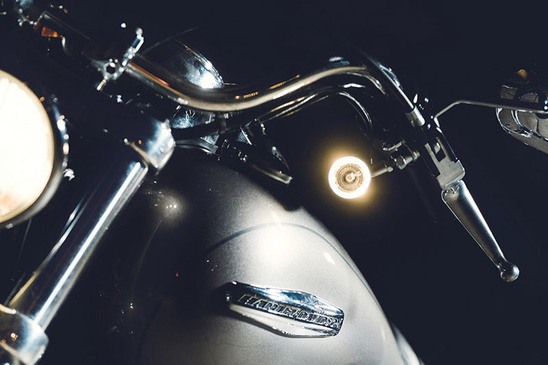 KELLERMANN Bullet 1000 PL White 2in1 LED Blinker-Positionsleuchte-Kombination, schwarzes Gehäuse / klares Glas