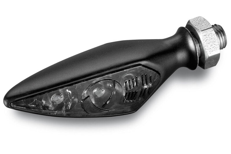 KELLERMANN Rhombus S Dark LED Blinker , schwarzes Gehäuse / getöntes Glas, vorne links oder hinten rechts