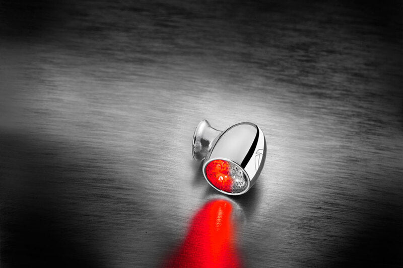 KELLERMANN Atto DF 3in1 LED Blinker-Rücklicht-Bremslicht-Kombination, verchromtes Gehäuse / klares Glas