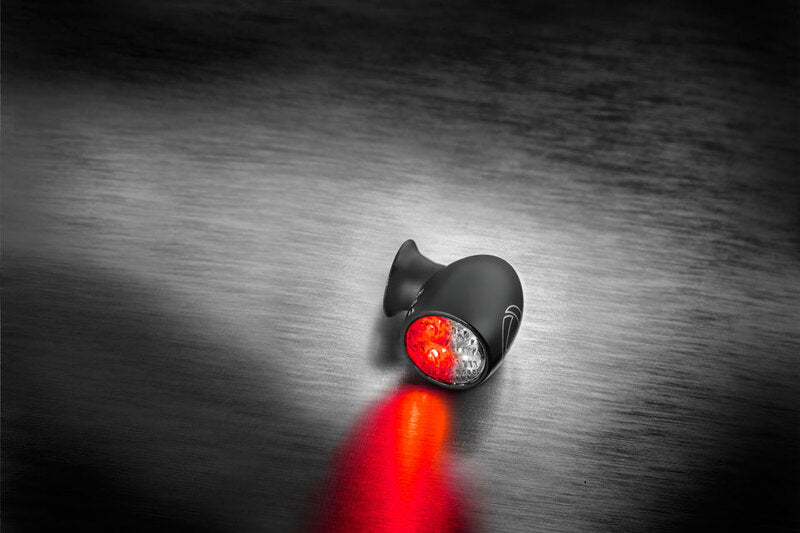 KELLERMANN Atto DF 3in1 LED Blinker-Rücklicht-Bremslicht-Kombination, schwarzes Gehäuse / klares Glas