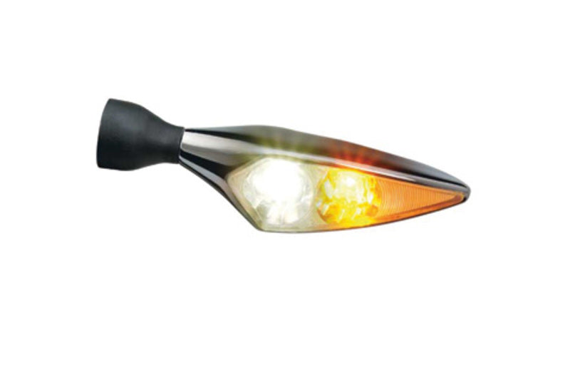 KELLERMANN Micro Rhombus PL 2in1 LED Blinker-Positionsleuchte-Kombination, chrom, vorne links