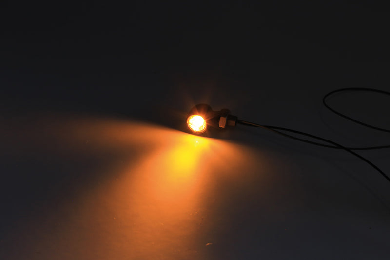 KELLERMANN Atto LED Mini Blinker, schwarzes Gehäuse / klares Glas