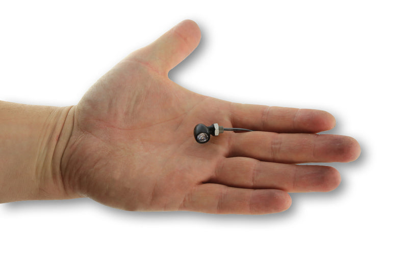 KELLERMANN Atto LED Mini Blinker, schwarzes Gehäuse / klares Glas