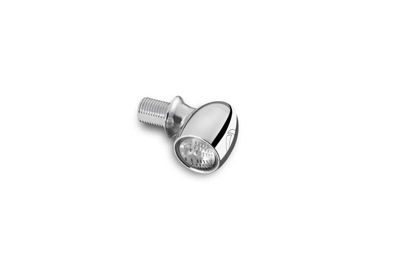 KELLERMANN Atto LED Mini Blinker, verchromtes Gehäuse / klares Glas