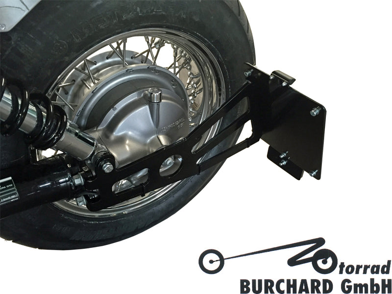 BURCHARD EXCELLENCE Seitlicher Kennzeichenhalter mit Teilegutachten, Honda VT 750/1100, schwarz matt