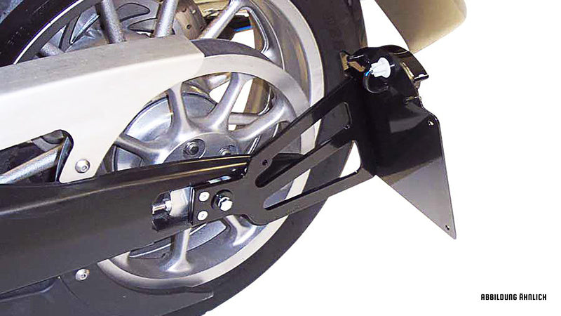 BURCHARD EXCELLENCE Seitlicher Kennzeichenhalter mit Teilegutachten, Yamaha XV 1900 A Midnight Star, D 250x200, chrom