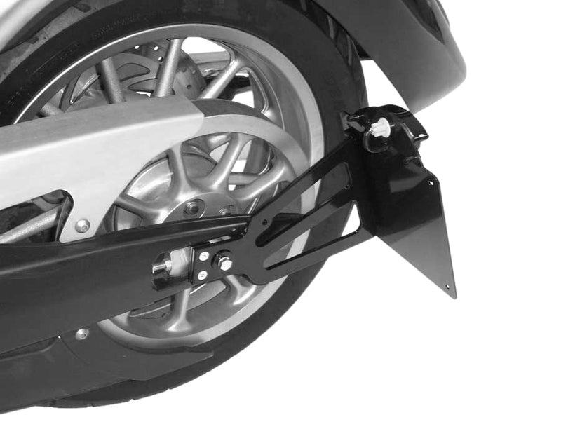 BURCHARD EXCELLENCE Seitlicher Kennzeichenhalter mit Teilegutachten, Yamaha XV 1900 A Midnight Star, D 180x200, schwarz matt