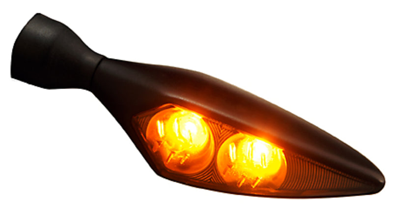 KELLERMANN Micro Rhombus Dark LED Blinker, schwarzes Gehäuse / getöntes Glas, vorne Links oder hinten Rechts