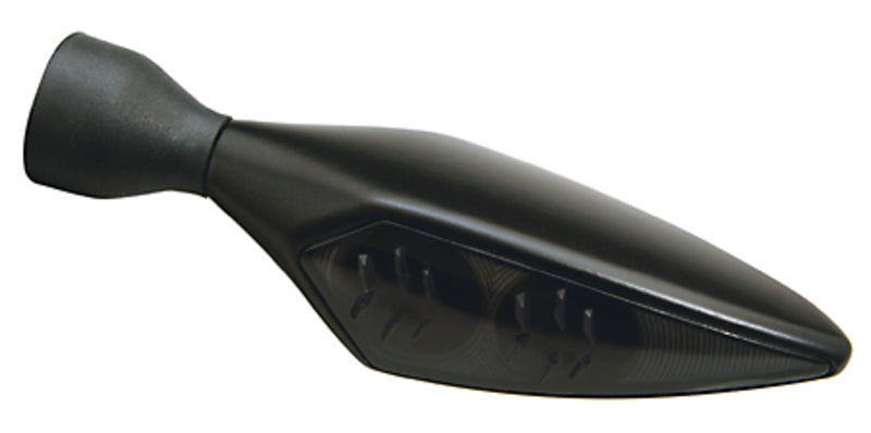 KELLERMANN Micro Rhombus Dark LED Blinker, schwarzes Gehäuse / getöntes Glas, vorne Links oder hinten Rechts