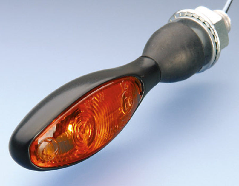 KELLERMANN micro 1000 Blinker, schwarzes Gehäuse / gelbes Glas, flexible Befestigung