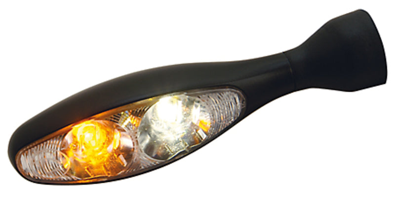 KELLERMANN micro 1000 PL 2in1 LED Blinker mit Positionslicht, schwarzes Gehäuse / klares Glas